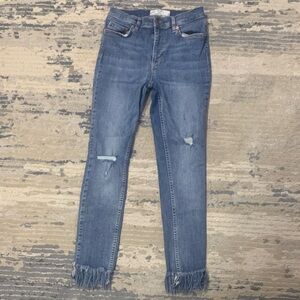 Free People Distressed Skinny Jeans